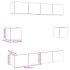 Conjunto de mueble de TV 6 piezas montado la pared madera