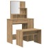 Juego de tocador de madera de ingeniería de roble