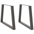 Patas para mesa comedor forma V 2uds antracita 100x(72-73,3)