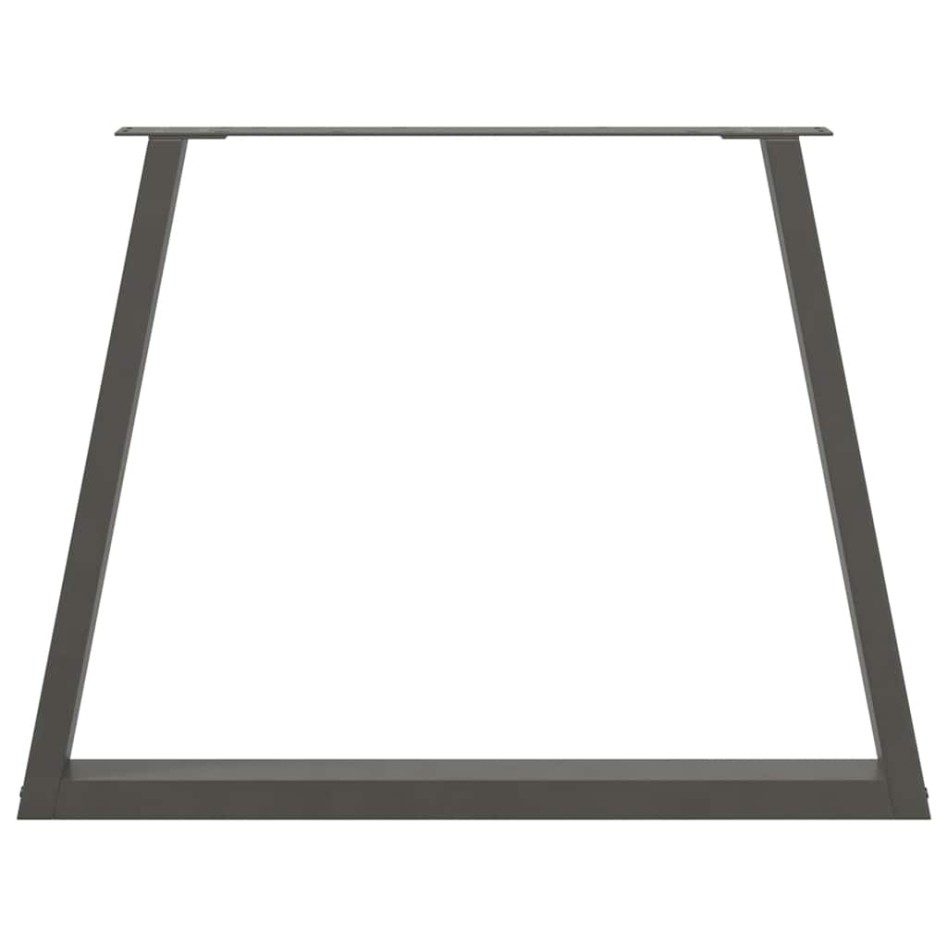 Patas para mesa comedor forma V 2uds antracita 100x(72-73,3)