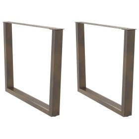 Patas para mesa de comedor en forma de V 2 uds acero