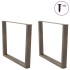Patas para mesa de comedor en forma de V 2 uds acero