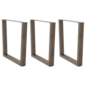 Patas para mesa de comedor en forma de V 3 uds acero