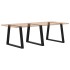 Patas mesa comedor forma V 3uds acero negro 100x(72-73,3)