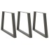 Patas para mesa comedor forma V 3uds antracita 90x(72-73,3)