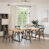 Patas para mesa comedor forma V 3uds antracita 90x(72-73,3)