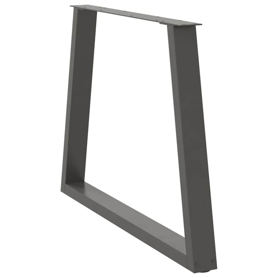 Patas para mesa comedor forma V 3uds antracita 90x(72-73,3)