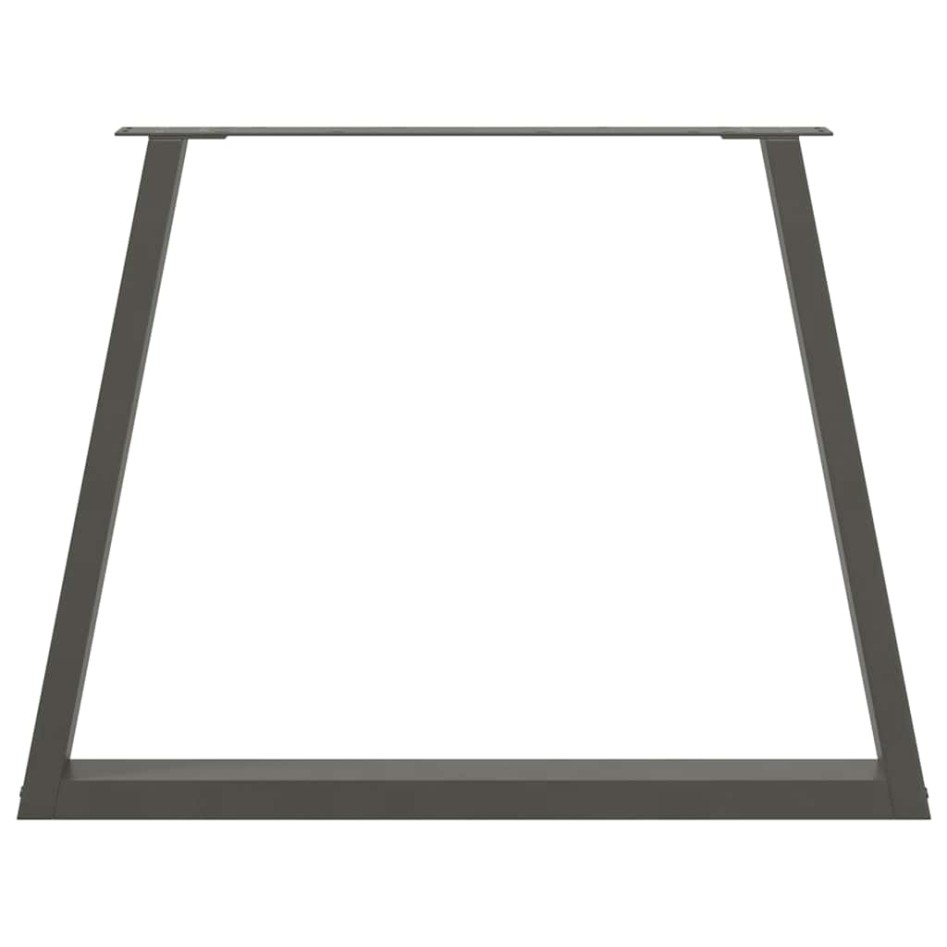 Patas para mesa comedor forma V 3uds antracita 90x(72-73,3)