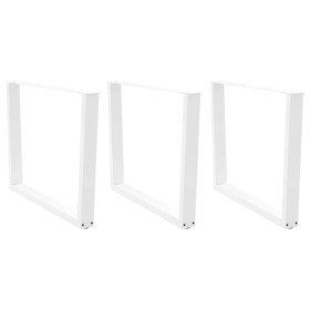 Patas mesa comedor forma V 3uds acero blanco