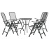 Set de comedor de jardín 5 pzas malla metal expandido