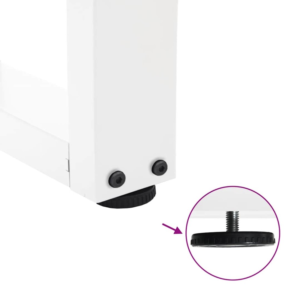 Patas mesa comedor forma V 3uds acero blanco