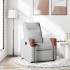 Sillón reclinable de tela gris