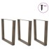 Patas para mesa de comedor en forma de V 3 uds acero
