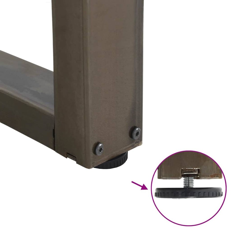 Patas para mesa de comedor en forma de V 3 uds acero