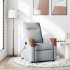 Sillón reclinable de masaje de tela gris
