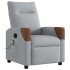 Sillón reclinable de masaje de tela gris