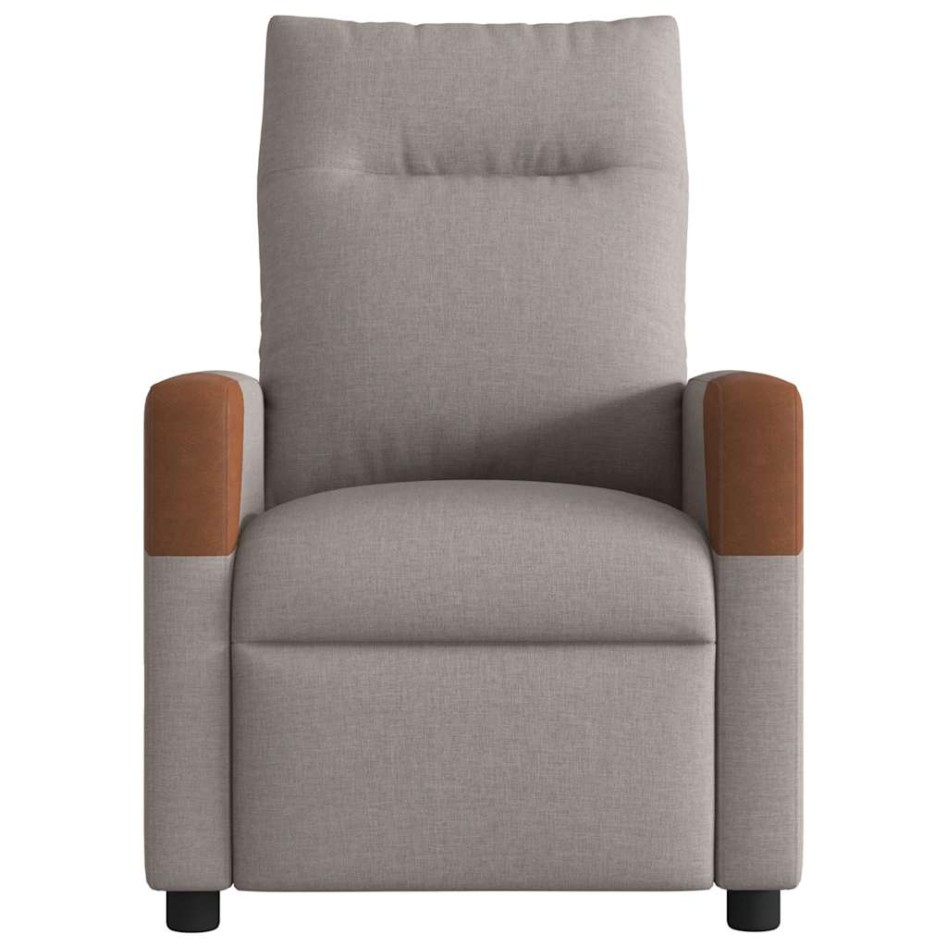 Sillón de masaje reclinable de tela gris