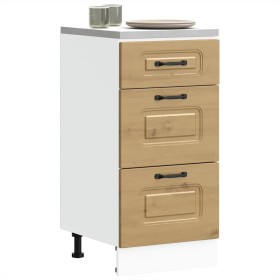 Mueble bajo de cocina Kalmar roble artesanal madera