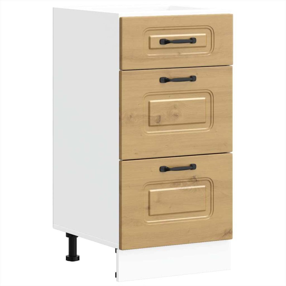 Mueble bajo de cocina Kalmar roble artesanal madera