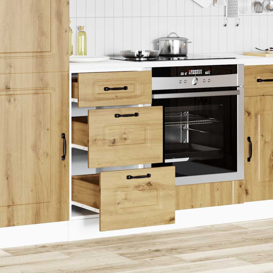 Mueble bajo de cocina Kalmar roble artesanal madera