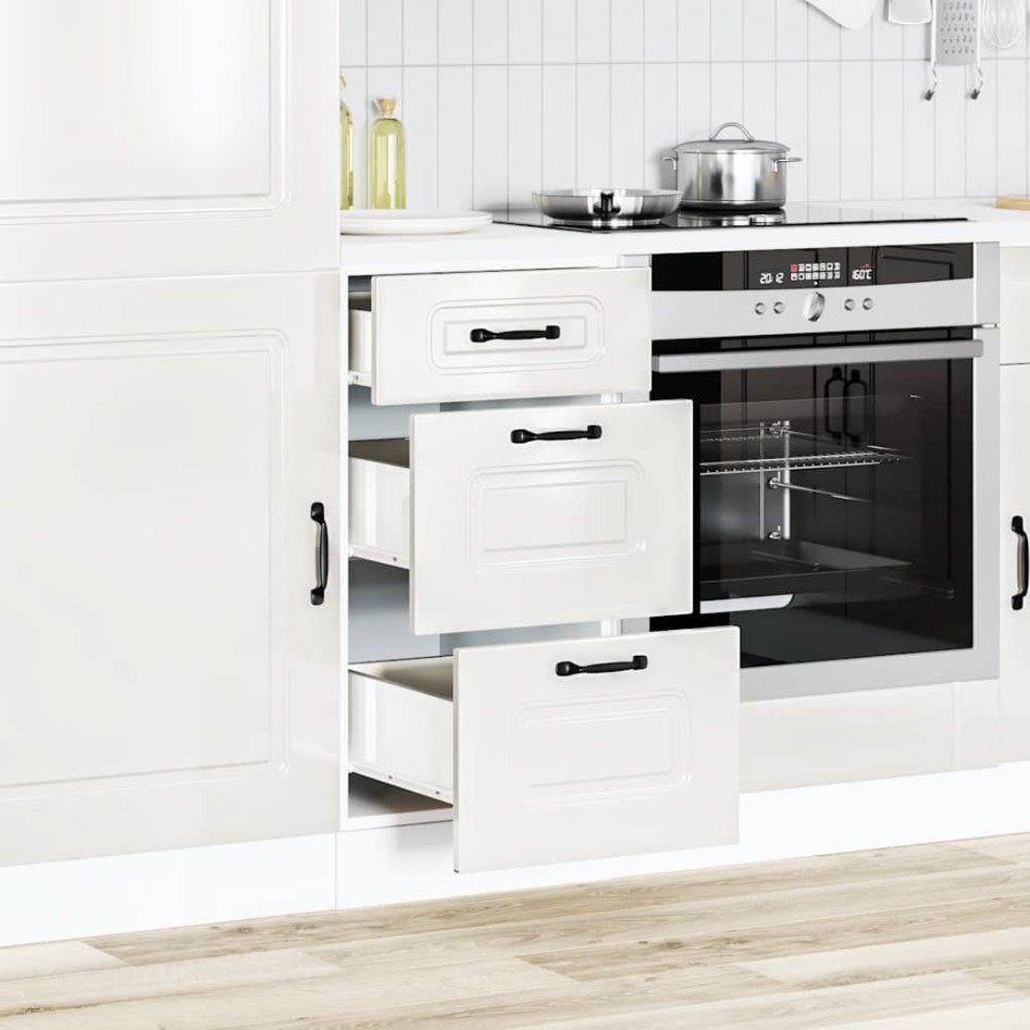 Mueble bajo cocina Kalmar madera ingeniería blanca alto