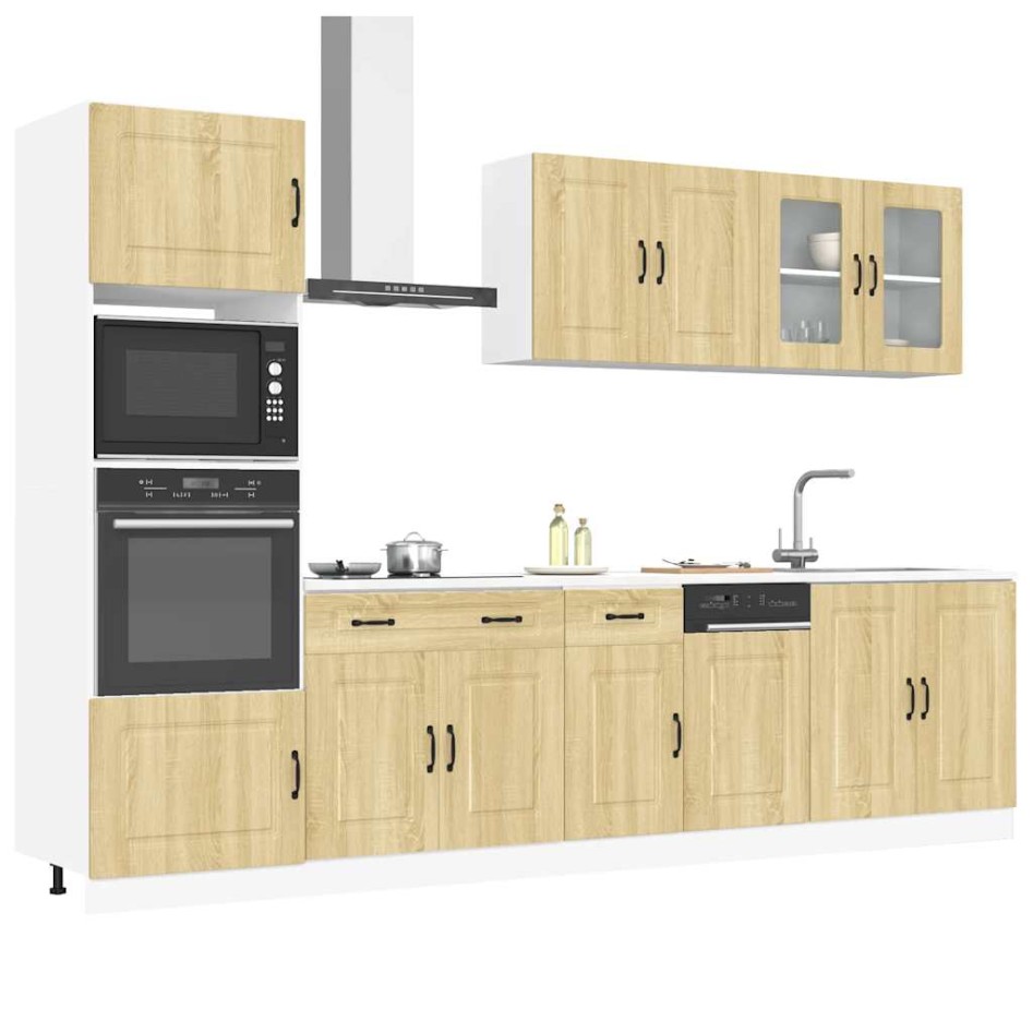 Mueble cocina Kalmar roble sonoma 7 pzas madera
