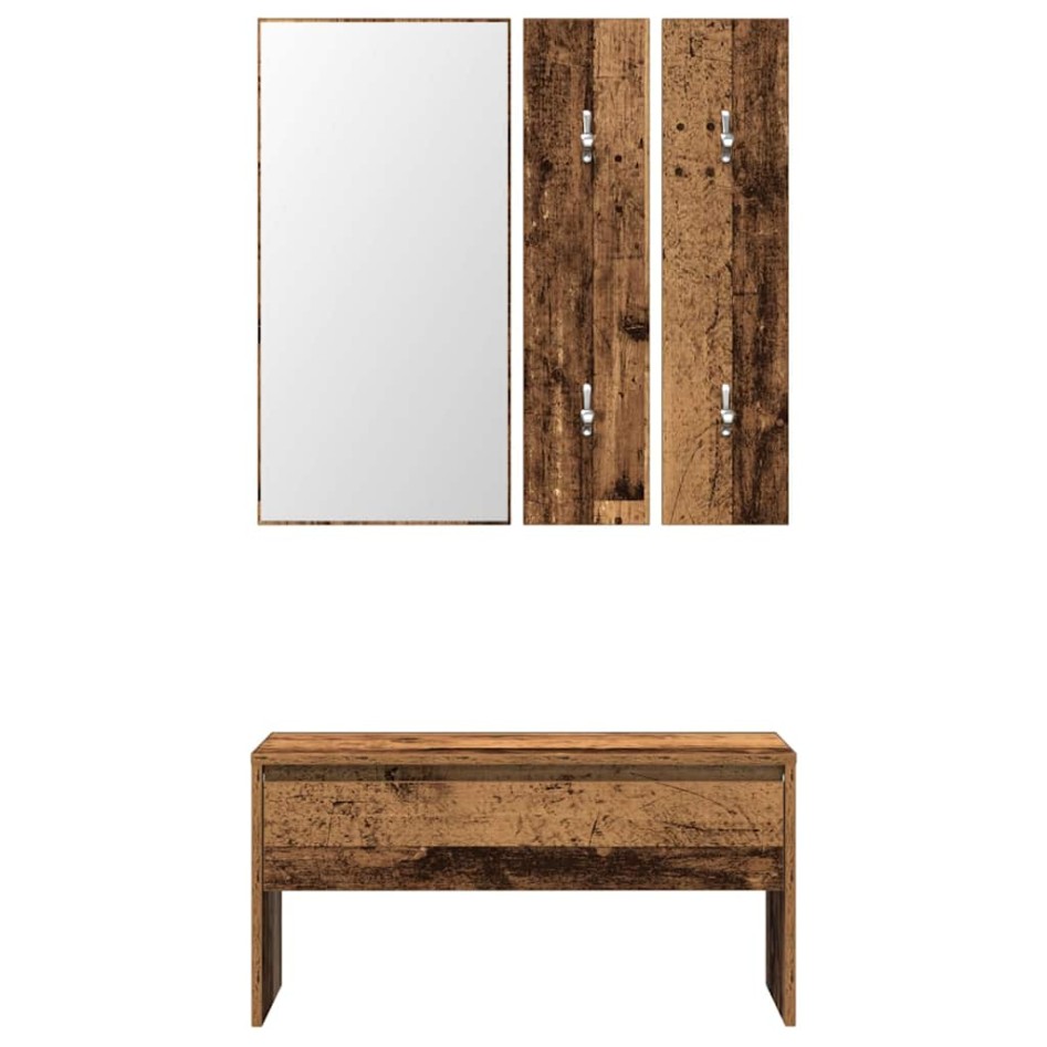 Juego de muebles de recibidor madera ingeniería madera