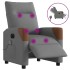 Sillón reclinable de masaje eléctrico tela gris