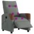 Sillón reclinable de masaje eléctrico tela gris