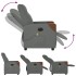 Sillón reclinable de masaje eléctrico tela gris