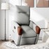 Sillón reclinable elevable de tela gris