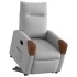 Sillón reclinable elevable de tela gris