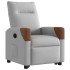 Sillón reclinable elevable de tela gris