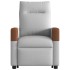 Sillón reclinable elevable de tela gris