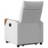 Sillón reclinable elevable de tela gris