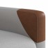 Sillón reclinable elevable de tela gris