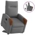 Sillón reclinable elevable de tela gris