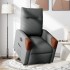 Sillón reclinable elevable de tela gris