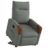 Sillón reclinable elevable de tela gris