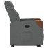 Sillón reclinable elevable de tela gris