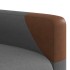 Sillón reclinable elevable de tela gris