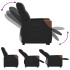 Sillón eléctrico reclinable elevable de tela