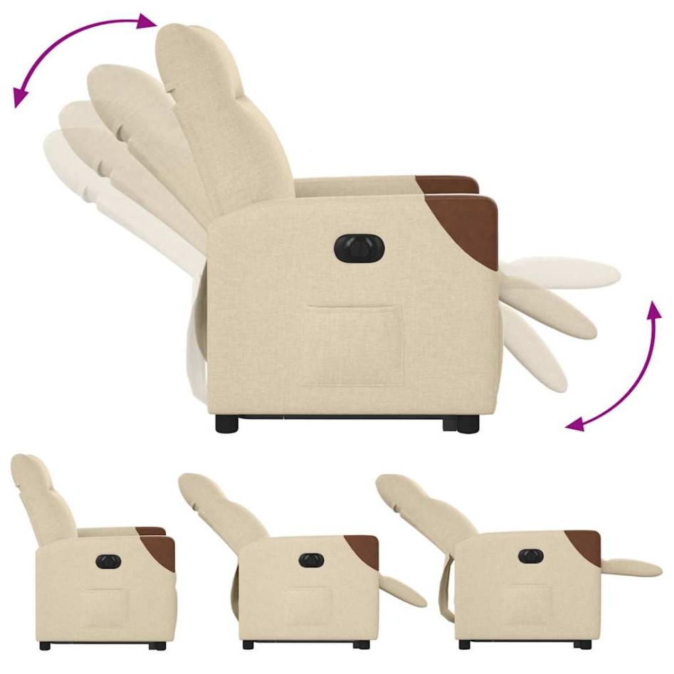 Sillón eléctrico reclinable elevable de tela color