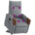 Sillón de masaje eléctrico reclinable elevable tela gris