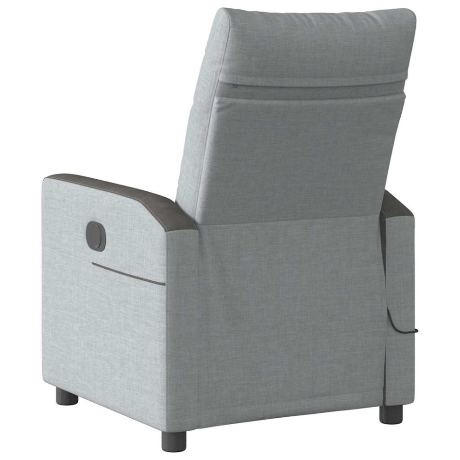 Sillón reclinable de masaje eléctrico tela gris
