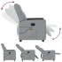 Sillón reclinable de masaje eléctrico tela gris