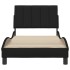 Estructura de cama sin colchón tela negro 90x200
