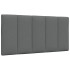 Estructura de cama sin colchón tela gris oscuro 90x200