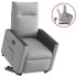 Sillón reclinable elevable de tela gris