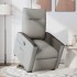 Sillón reclinable elevable de tela gris